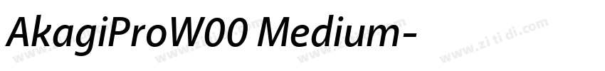 AkagiProW00 Medium字体转换